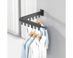 Opvouwbaar Wanddroogrek voor Kleding - Ruimtebesparend Droogrek voor Binnen en Buiten - Sterk en Duurzaam - Ideaal voor Balkon, Badkamer en Slaapkamer