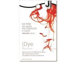 Jacquard textielverf iDye Natural 14 gr rood voor natuurlijke stoffen.
