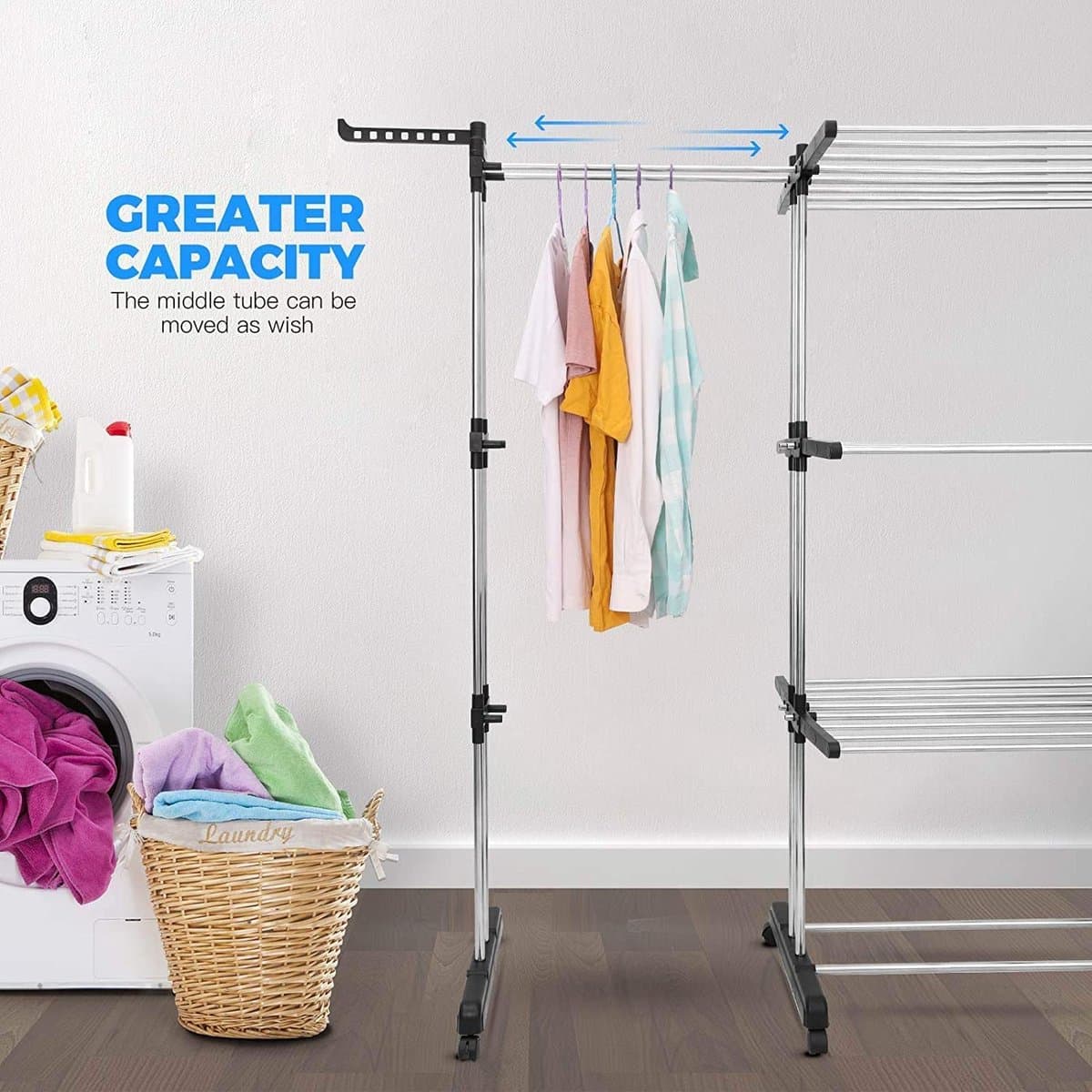 Inklapbaar Droogrek Universeel – Laundry Drying Rack - Wasrek voor in de Badkamer/Tuin/Slaapkamer/Balkon – Duurzam — afbeelding 1