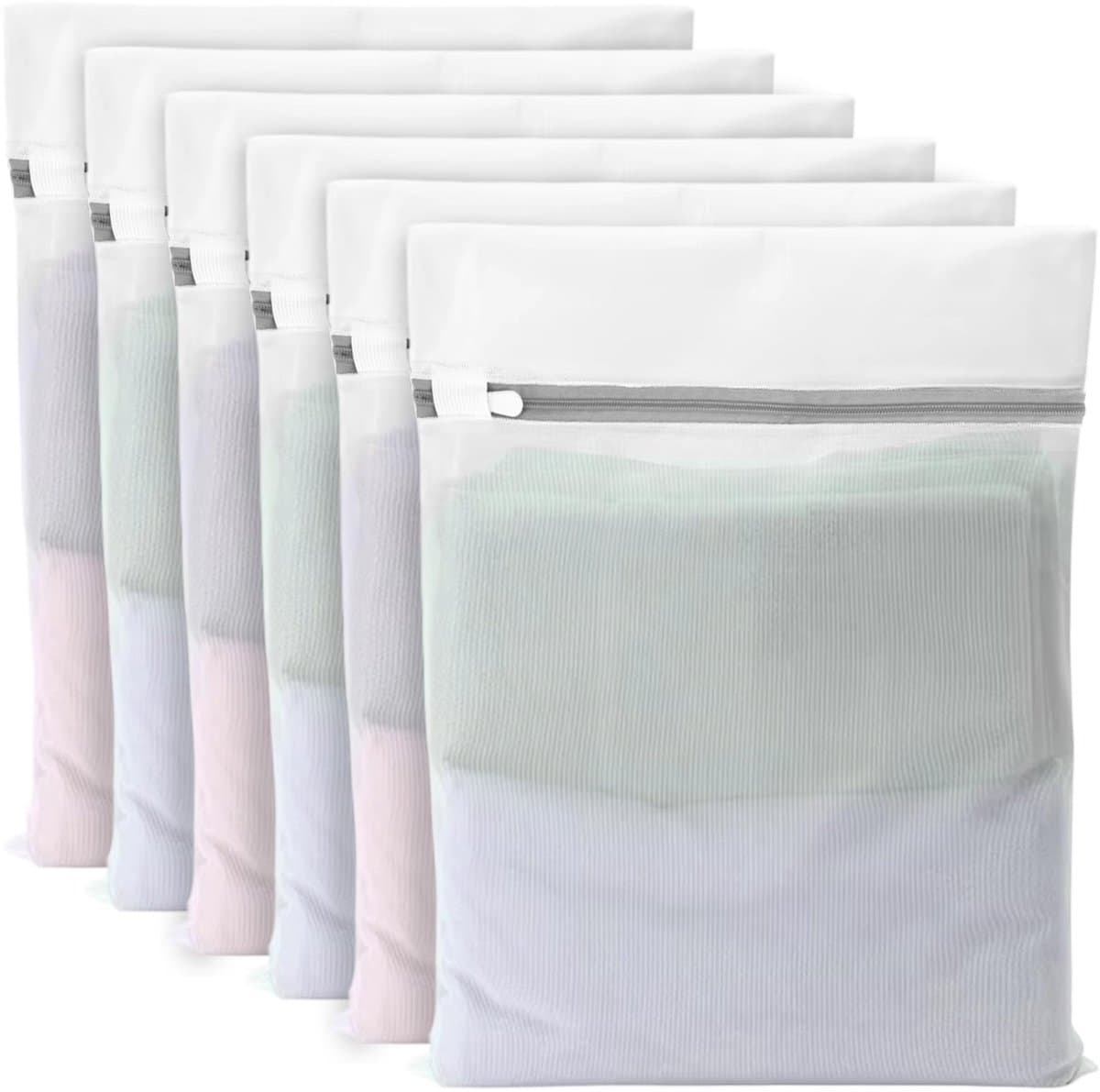 Wasnet voor Wasmachine, 40 x 30 cm Mesh Waszakken met Ritsen voor Wasmachine, Mesh Waszakjes, Klein Wasnet voor Fijne Was, Waszak, voor Truien, Overhemden, Ondergoed, Kousen, Schoenen | Met ve — afbeelding 1