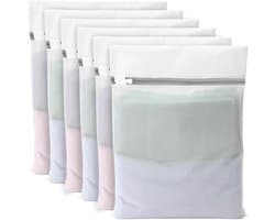 Wasnet voor Wasmachine, 40 x 30 cm Mesh Waszakken met Ritsen voor Wasmachine, Mesh Waszakjes, Klein Wasnet voor Fijne Was, Waszak, voor Truien, Overhemden, Ondergoed, Kousen, Schoenen | Met ve