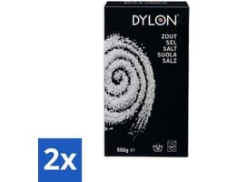 2 x Dylon - Zout - Voor Handwas Textielverf - Optimale Kleurresultaten - 500g - Dylon Zout - Textielverf - Handwas Verf - Kleurvastheid - Kleurintensiteit