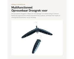 Dailygoods- Duikwetsuithanger Ergonomisch Ontwerp - Opvouwbaar - Sneldrogend - Multifunctioneel - Bescherming - Hoogwaardig Kunststof - Wetsuit Hanger