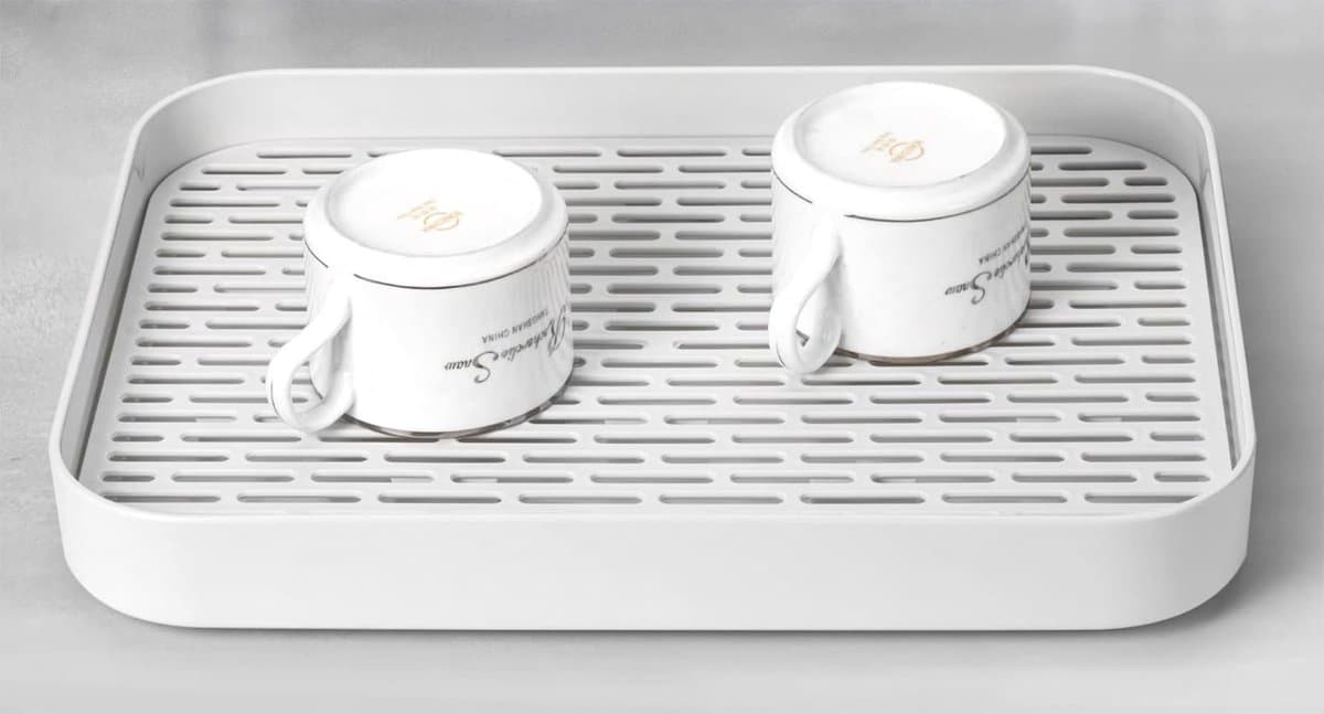 Omgoods - Compact Droogrek met Druipbak en Beveiligingsrail voor Borden en Bekers — afbeelding 1