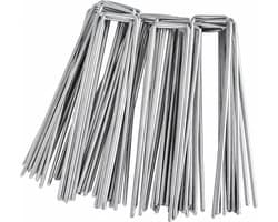Grondankers 150 x 25 mm - Gegalvaniseerd staal - Roestvrij en duurzaam - Voor het fixeren van onkruiddoek - ShopVlot
