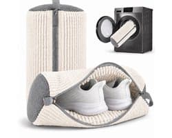 BOTC Waszak schoenen - 2 stuks - Herbruikbaar - Wasmachine&Droger - voor Sneakers en Tennisschoenen - Beige en zwart