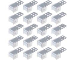 Meubelvering - Verbindingsclips - 4 Gaten - Zig Zag Springs - Klemmen - Geschikt voor meubels - Zilver - 20 stuks Bekleding Meubels Spring Clips, 4 Gaten Blijven Draad Zig Zag Springs Klemmen, Zilver.