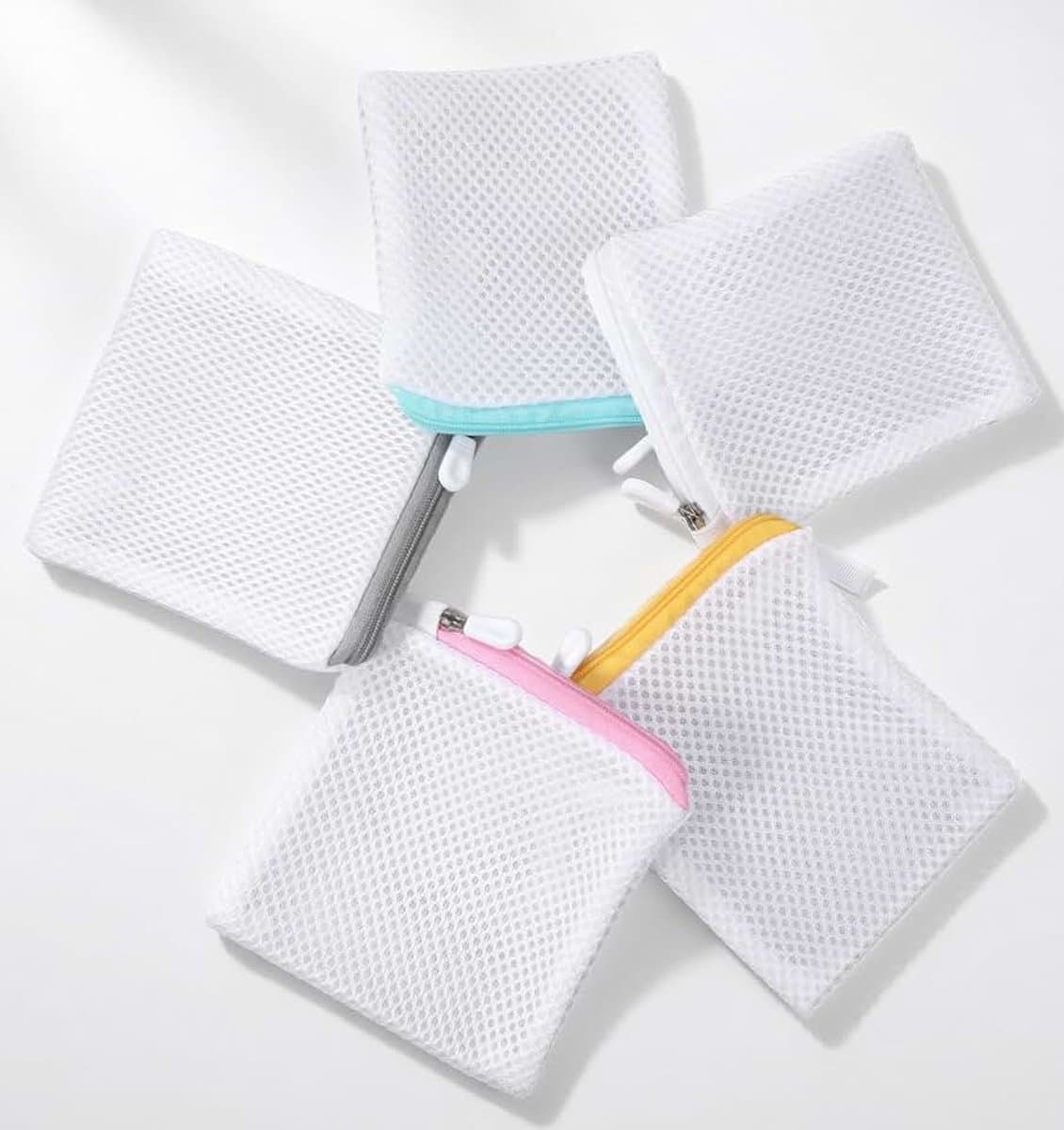 5 stuks wasnetjes, klein, met ritssluiting, netwaszak voor fijne was, ondergoed, sokken en reisopslag (14 x 12 cm) — afbeelding 1