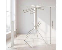 Foldable Clothes Drying Rack - Kunststof en metaal - Grijs - voor Thuis en Professioneel Gebruik