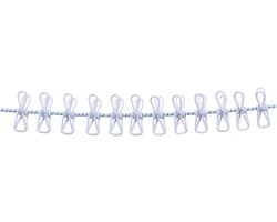 Waslijn met Clips - Reiswaslijn Drooglijn - Kleding Drogen - Elastisch Ontwerp - 180 cm - Wit