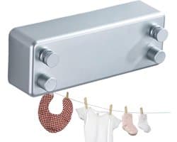Uittrekbare Waslijn - Droogrek Binnen - Kleding Drogen - Ruimtebesparend Ontwerp - 1 Meter - Zilver