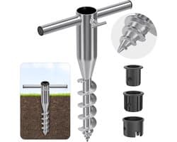 Parasolhouder voor balkon - Stijl B-Pijphandvat - Metalen grondanker voor parasols 3-5 cm stang - Duurzame strand- en tuinhouder