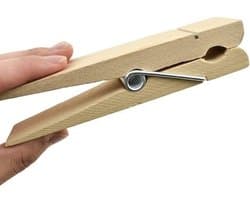 Extra Grote Houten Wasknijpers - Stevig & Windbestendig - 6 Inch - 3 Stuks