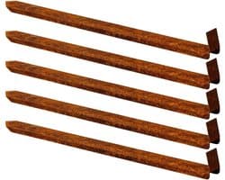 Grondankers Cortenstaal - Tuinankers Gazonrand - Tuin Afbakenen - Wortelblokkering Flexibel - 45 cm - Roestbruin