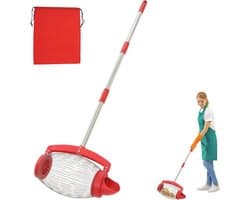 Notenverzamelaar - Rol opruimer - Tuin opruimen - Verstelbare steel - 15 liter zak - Zilver en rood