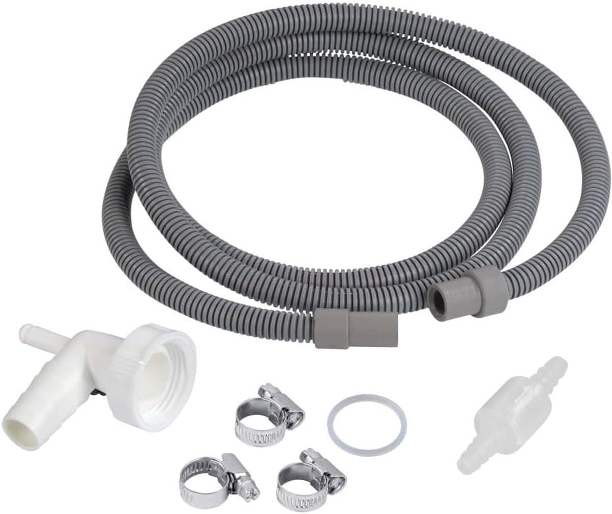 Waterafvoerslang - Afvoerslang condensdroger - Condenswater Afvoeren - Hoge Drukbestendigheid - 1.5 Meter - Grijs — afbeelding 1
