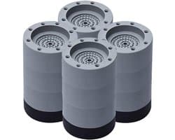 Wasmachine Voeten Dempers - Anti Vibratie Matjes - 4 Stuks 8.5cm - Rutschfeste Rubber Onderleggers - Voor Wasmachine Droger Vaatwasser - Zwart
