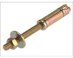 Metselwerk Anker Bout - Steenanker Bevestiging - Zware Bevestigingen - Viervoudige Uitbreiding - M10 x 90mm - Zinkgeel