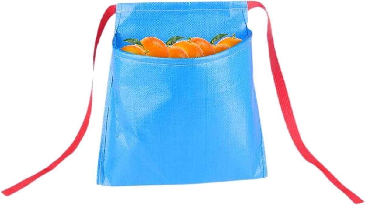 Oogstschort Nylon - Plukzak Fruit - Oogsten Groenten Eieren - Waterdicht Lichtgewicht - 30x30x18cm - Blauw — afbeelding 1