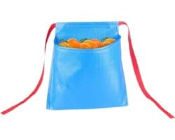 Oogstschort Nylon - Plukzak Fruit - Oogsten Groenten Eieren - Waterdicht Lichtgewicht - 30x30x18cm - Blauw