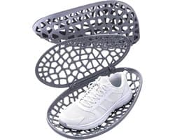 KZQ 2-delige wasmachine schoenenzak - Beschermt sneakers tijdens het wassen - Opvouwbaar en herbruikbaar - Geschikt voor alle wasmachines - Grijs