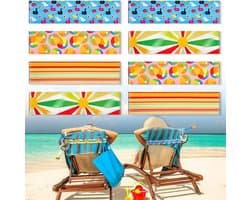 SnelShoppen - Pack van 8 Strandstoel Handdoek Clips - Elastische Handdoekhouders voor Zonnebedden - Winddichte Touwtjes voor Pool, Zomer - Regenboog S