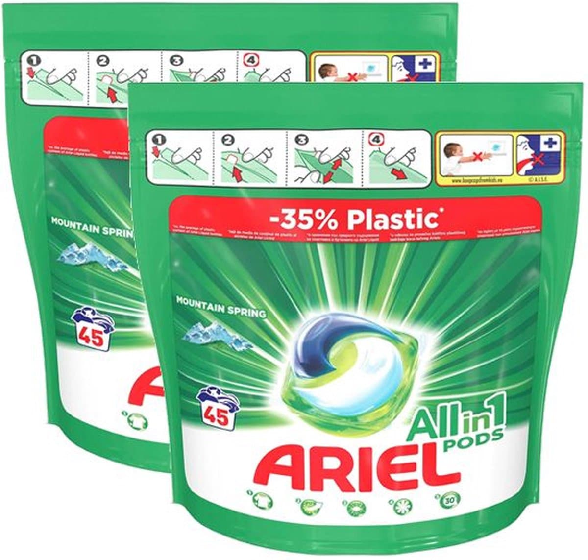 Ariel Allin1 Pods Regular Wasmiddel - 90 stuks — afbeelding 1