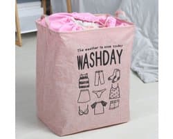 Inklapbare wasmand roze 53x43,5x33 cm