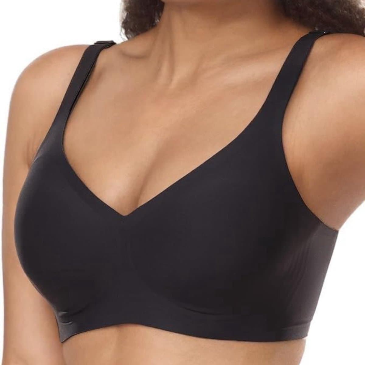 Zachte naadloze beha voor dames zonder beugel V-hals - ultracomfortabele zachte bralette - beha voor dagelijks gebruik - T-shirts beha — afbeelding 1