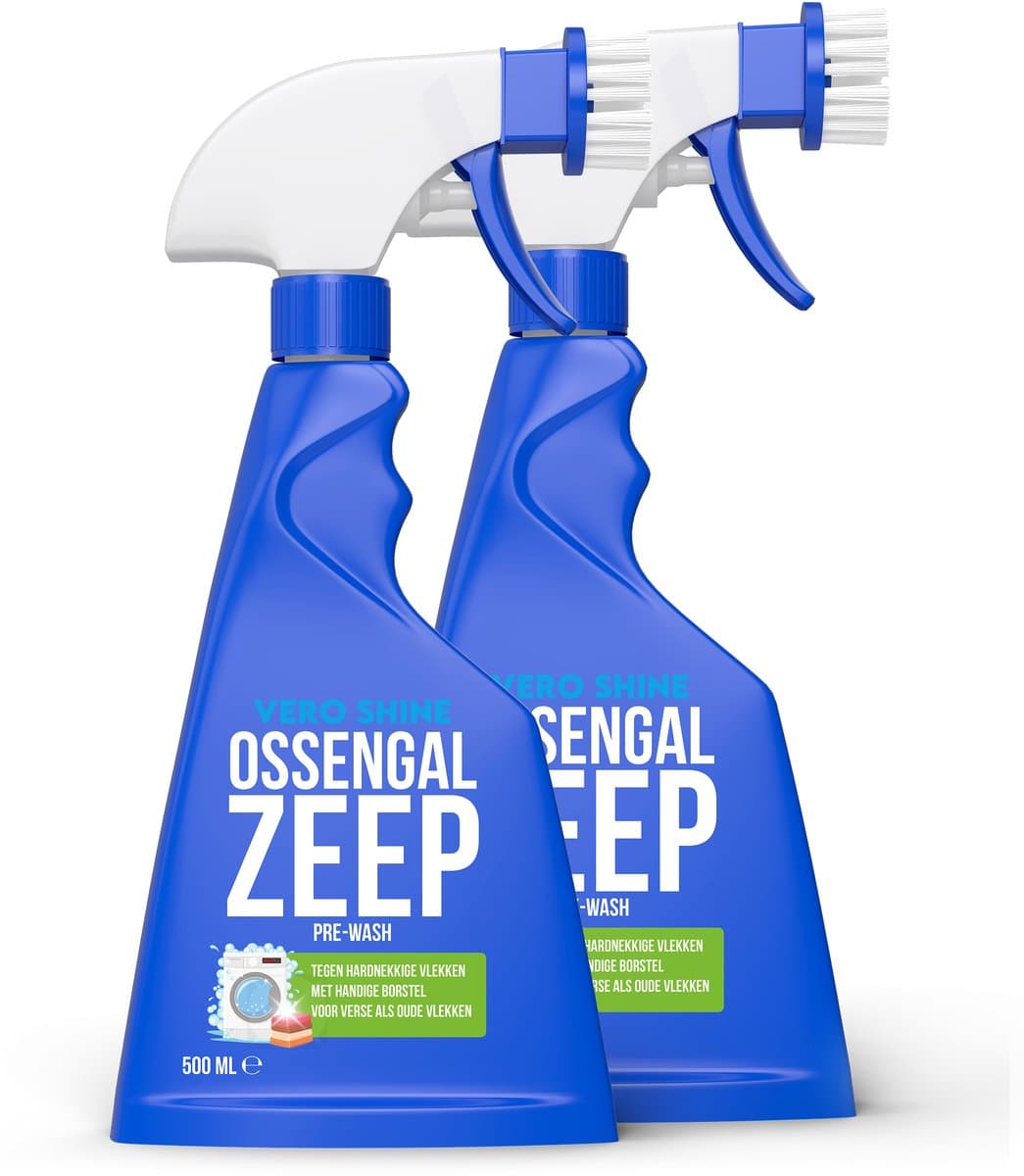 OSSENGALZEEP ONTVLEKKER Vero Shine – Bewezen formule met hoge concentratie ossengal – Tegen de meest hardnekkige vlekken – Voor alle wasbare textiel – Unieke borstelkop voor doelgerichte behandeling – Veilig voor kleuren. — afbeelding 1