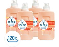 Seepje Wasverzachter Sandelhout en Perzik - 120 wasbeurten - 4 x 750 ml