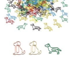 80 Kleurrijke Paperclips in Leuke Honden Vorm voor Kantoor en School