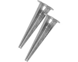 Kotarbau - Grondanker voor Tuinlampen - Rond 115 mm - Set van 2 Stuks - Verzinkt Staal