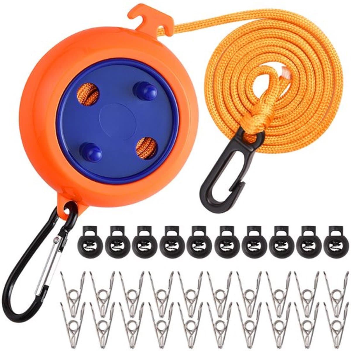 Stunq® Uittrekbare Waslijn - 10 Meter, Draagbaar voor Camping & Reizen — afbeelding 1