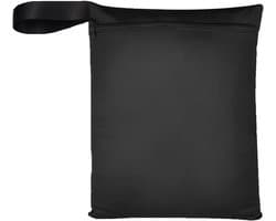 Waszak - Zwart - 36 x 30 cm - Waterdichte Herbruikbare Tas met Ritssluiting - Voor Fitness en Zwemmen