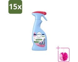 15 x Febreze – Textielspray – Roze Anjers – 375 ml - Bulkverpakking - Textielgeur - Douchemop - Textielverzorging