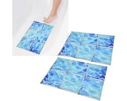 2set badkuipstickers antislip voor volwassenen 3D badkuipsticker waterdicht antislip badkuipsticker zelfklevende pvc-tegelsticker veiligheidsstickers voor zwembad