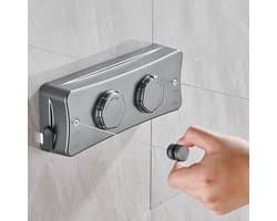 Waslijn voor binnen Geen doorhangende dubbele waslijnen Zware buiten kleding droogwaslijn Muurmontage Roestvrij staal, ruimtebesparend (grijs)