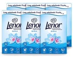 6 x Lenor - Droogtrommeldoekjes - Aprilfris - Textielverfrisser - 34 Doekjes - Voordeelverpakking - 6 stuks