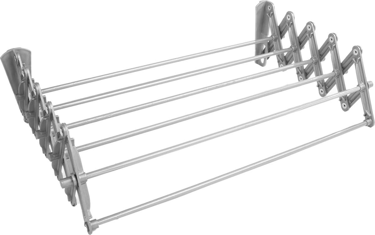 ABJ - Wasdroger - Droogrek - wandmodel - opvouwbaar - zilver, 80 cm — afbeelding 1