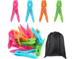60 Stuks Kleurrijke Wasknijpers - Antislip, Sterk en Duurzaam voor Kleding en Dekoratie