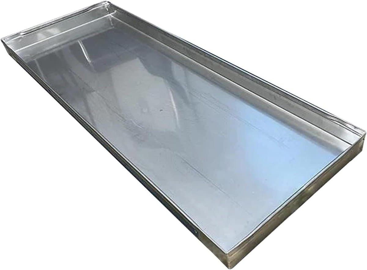 Condensaat Opvangbak - Waterbak Airco - Voorkomt Waterlekkage - Roestvrij Staal Constructie - 5 cm Hoogte - Zilver — afbeelding 1