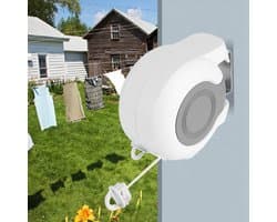 NTH products- Waslijn Uittrekbaar Duurzaam - Wanddroogrek - Waslijn Buiten - Waslijn Camping - Waterdicht - Compact Ontwerp - Kledinglijn