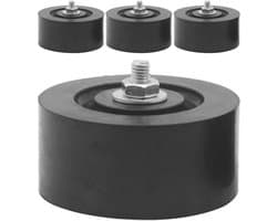 Rubberen Anti-Vibratie Pads - Isolator Demper - Airco Geluid Dempen - Krachtige Schokabsorptie - 80 mm - Zwart