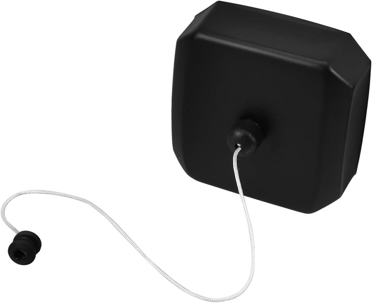 Intrekbare Waslijn - Drooglijn Kleding - Kleding Drogen - Roestvrij Staal - 9 cm - Zwart — afbeelding 1