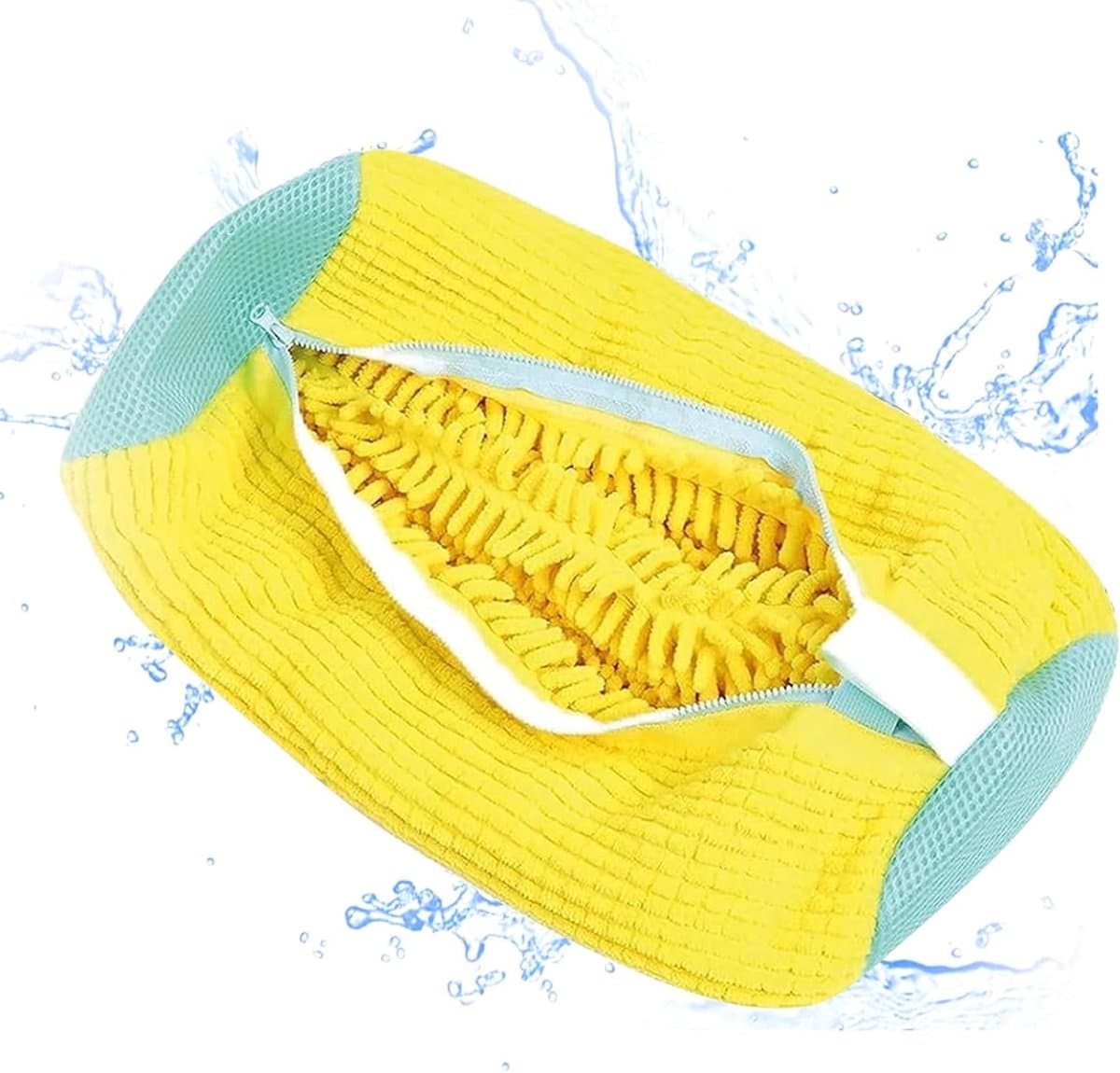 Waszak voor schoenen, herbruikbare ritssluiting, pluche bescherming voor gymschoenen en tennisschoenen, 1 stuk — afbeelding 1