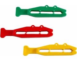 Wasknijpers - Klemmen - Was ophangen - Krokodillen design - 20 stuks - Rood geel groen