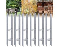 H-Post Steun H-Anker Set van Roestvrij Staal voor Buiten, Vaste Installaties, 91 x 600 mm, 5 mm Dikte, 6 Stuks, Duurzaam en Weerbestendig