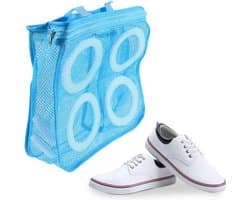 1 Pack Schoenen Waszak - Schoenen Waszak - Sneaker Wasmachine Zak - Hoge Kwaliteit Waszak met Ritssluiting - Herbruikbare en Duurzame Schoenen Waszak met Ritssluiting - Waszak voor Alle Schoenen-L - blauw - 36X30X12cm