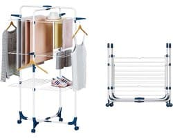 MKSS® Wasrek Inklapbaar - Droogrek Staand - Wasdroger - Wit